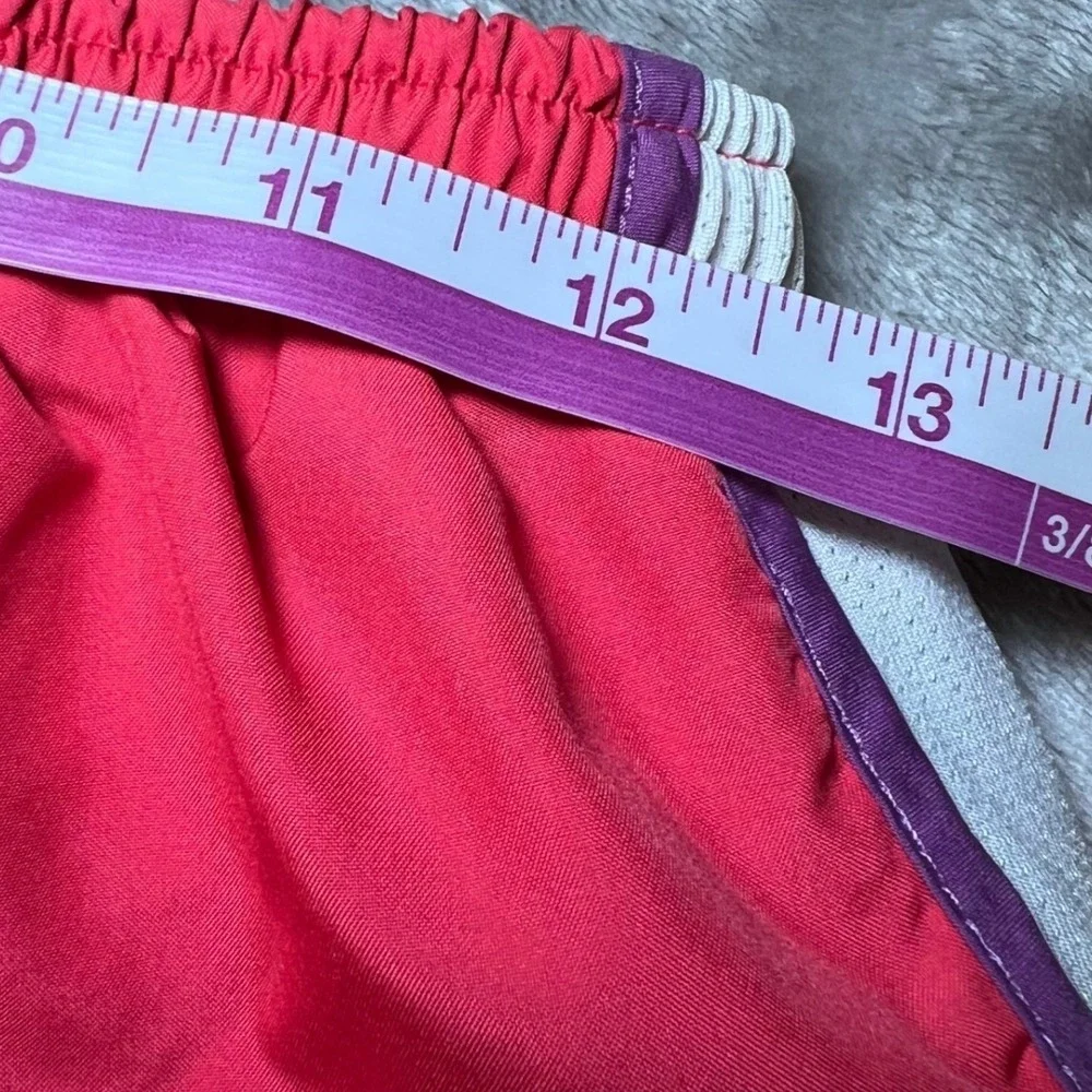 Nike Womens Size Medium Dri-FIT Running Shorts Pink‎ White Purple Athletic Gym